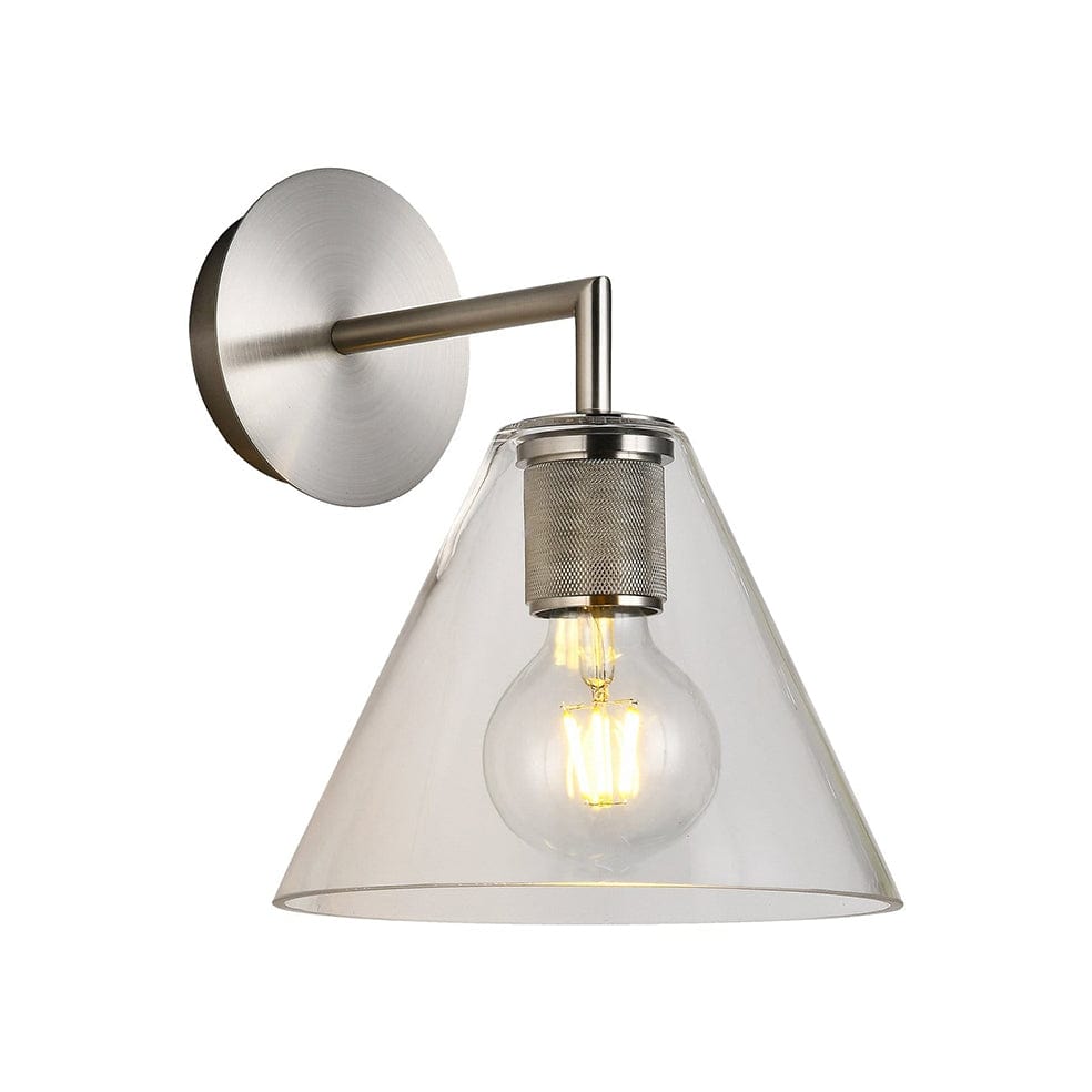The Lighting Club Wall light Satin Silver Trends Glass Wall Light Cone Black | Gold | Chrome T-KLW-10/SN