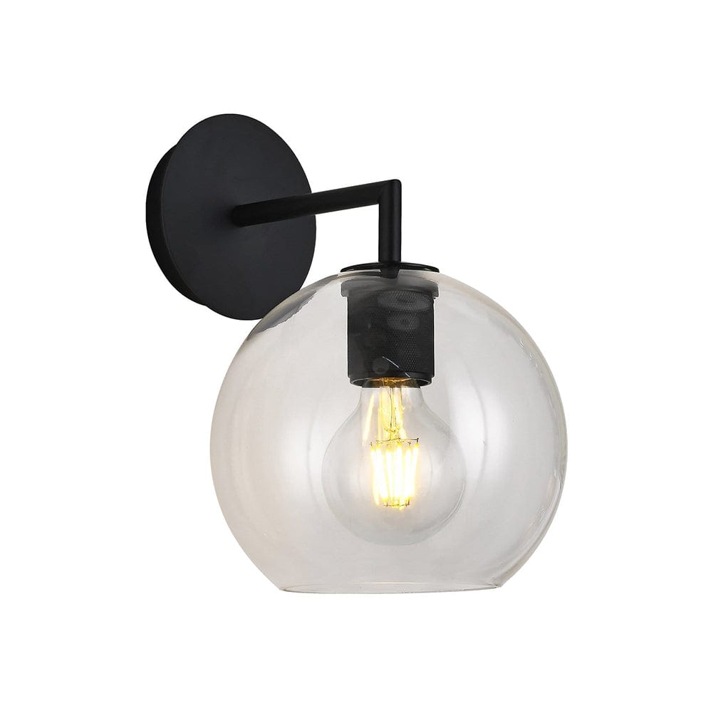 The Lighting Club Pendant Black Anna Glass Wall Light Black | Gold | Chrome T-KLW-20/BL
