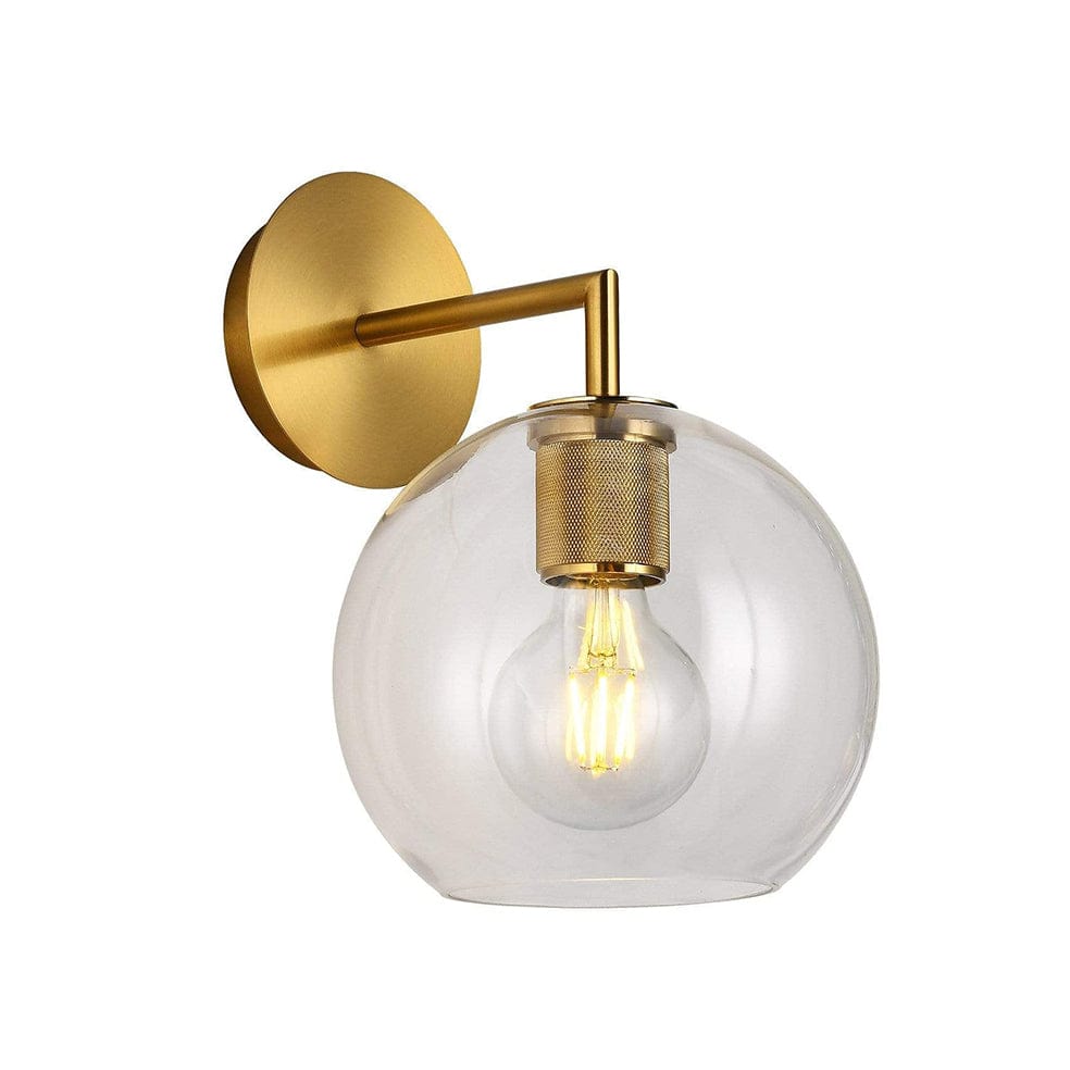 The Lighting Club Pendant Gold Anna Glass Wall Light Black | Gold | Chrome T-KLW-20/GD