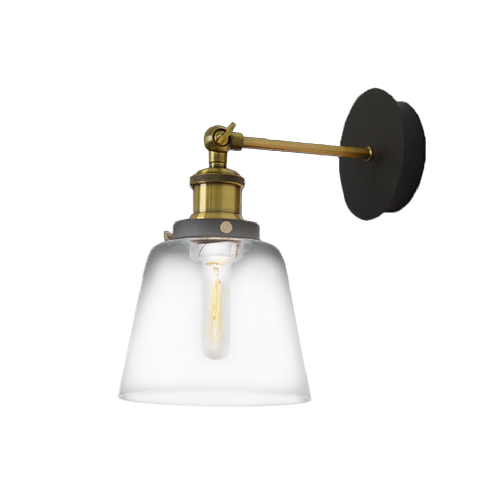 The Lighting Club Wall Light Mikayla Metal and Glass Wall Light Antique Brass T-KLW-3139