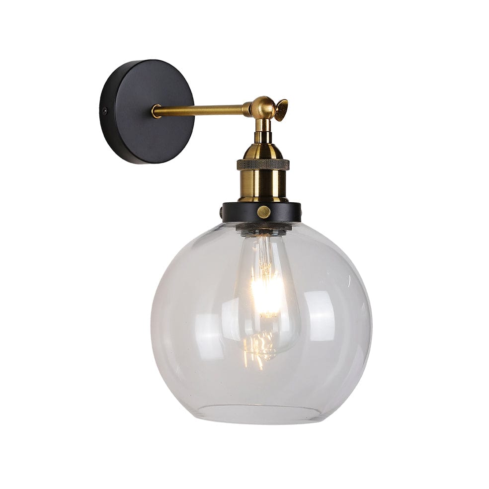 The Lighting Club Wall light Antique Brass & Glass Ball Wall Light T-KLW-3140