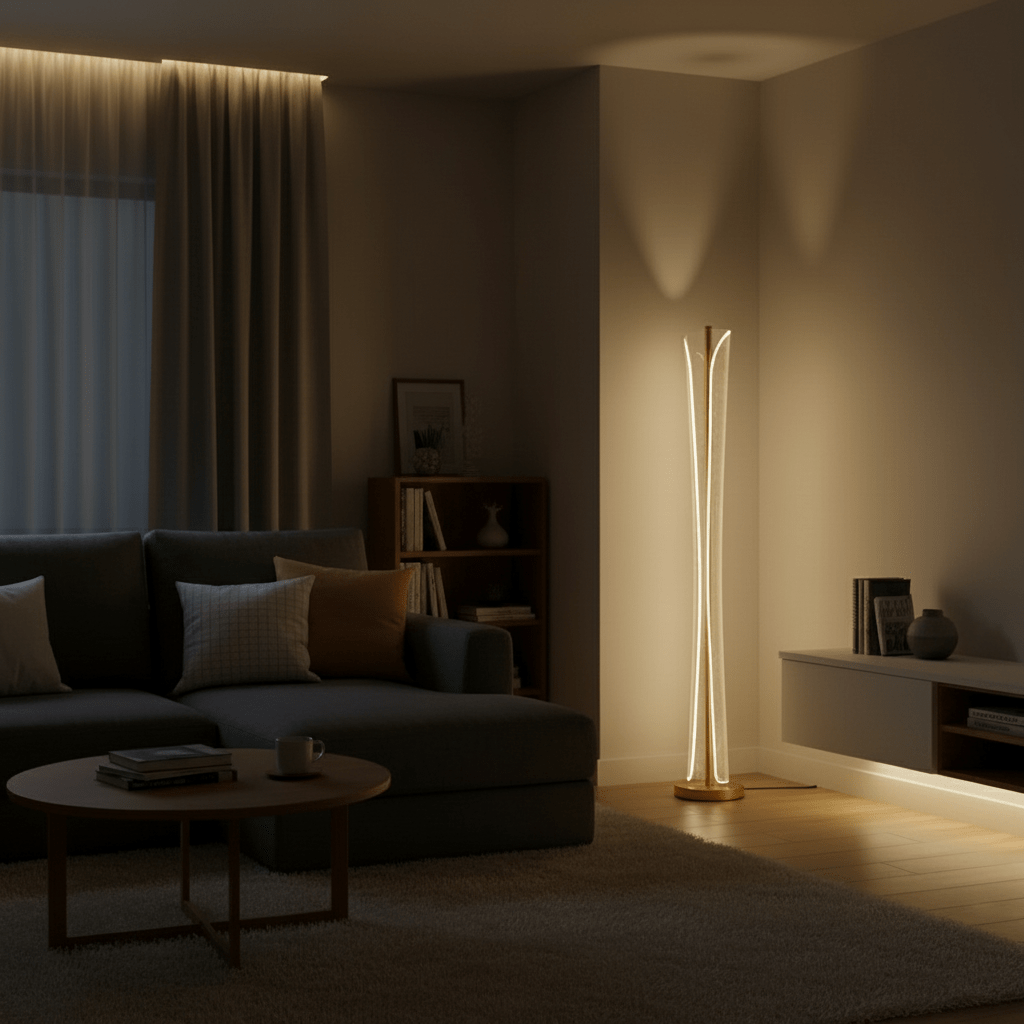 The Lighting Club LED Floorlamp Cocoon LED Floor Lamp - Satin Gold T-LED-500