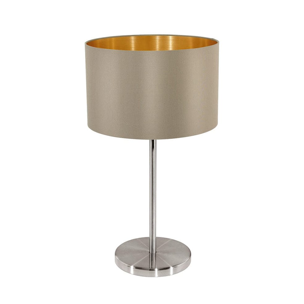 The Lighting Club table lamp Taupe & Gold Maserlo Table Lamp | Black & Gold or Taupe & Gold T367TG