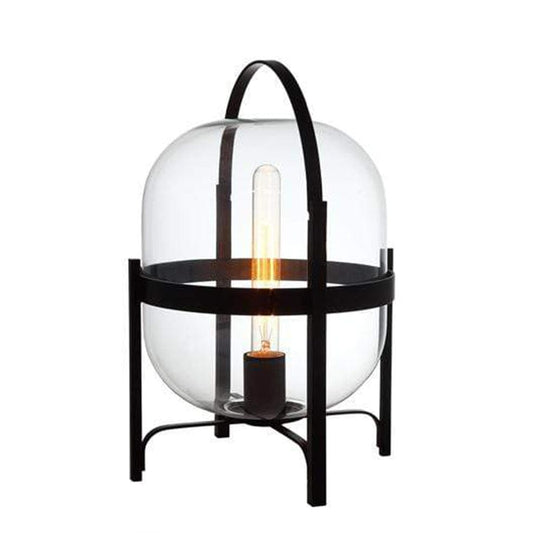 The Lighting Club Lamps Clear Hallstat Metal and Glass Table Lamp Black T542 6007328386988