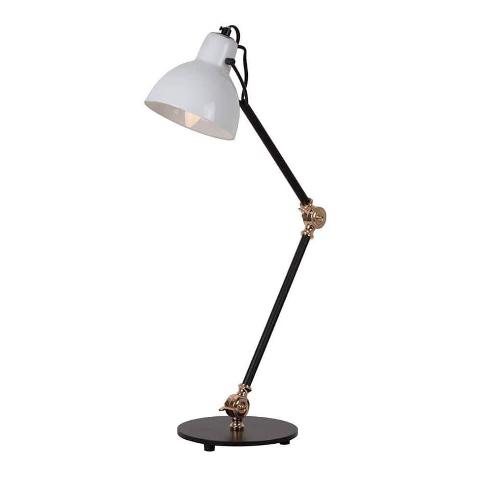 The Lighting Club Lamps White Siena Metal and Glass Table Lamp White | Smokey | Copper T550OP 6007328387077