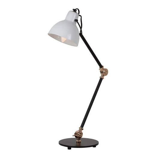 The Lighting Club Lamps White Siena Metal and Glass Table Lamp White | Smokey | Copper T550OP 6007328387077