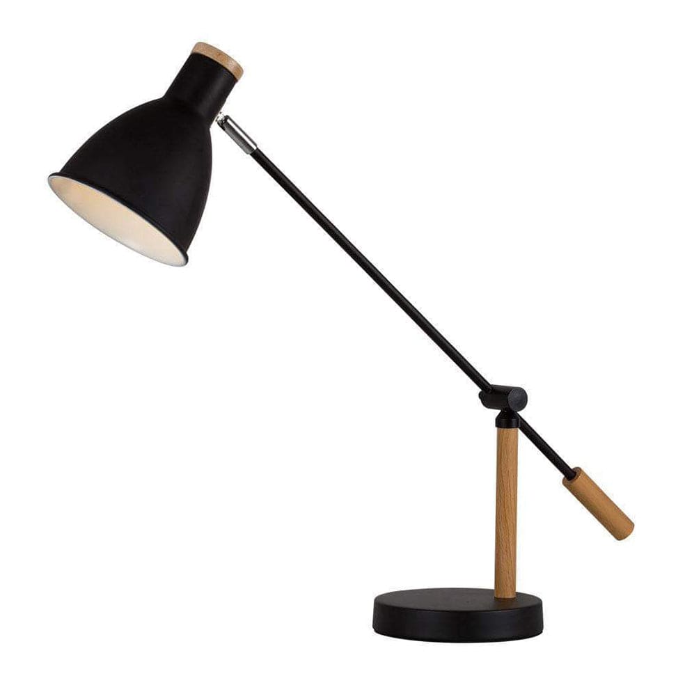 The Lighting Club Lamps Black Tai Table Lamp Metal and Wood Black | Pink T551BK 6007328387831