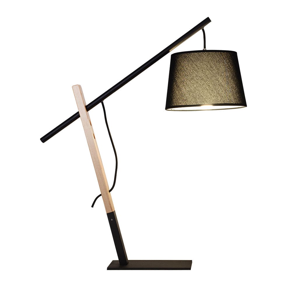 The Lighting Club Lamps Black Bow Metal and Fabric Table Lamp Black | White T593B 6007328398776