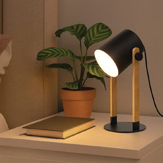 The Lighting Club table lamp Hornwood Metal and Wood Table Lamp Black T601 9002759430474
