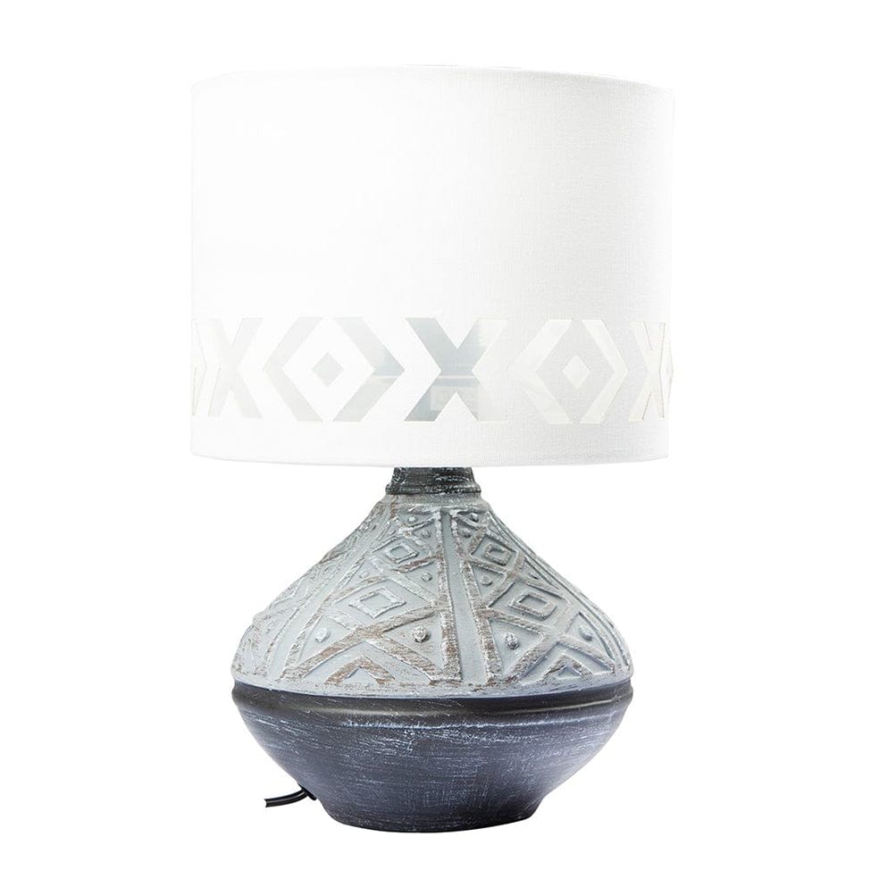 The Lighting Club Table Lamp Black and Grey Bali Ceramic Table Lamp – Available in Grey | Black T650GY 6009551806738