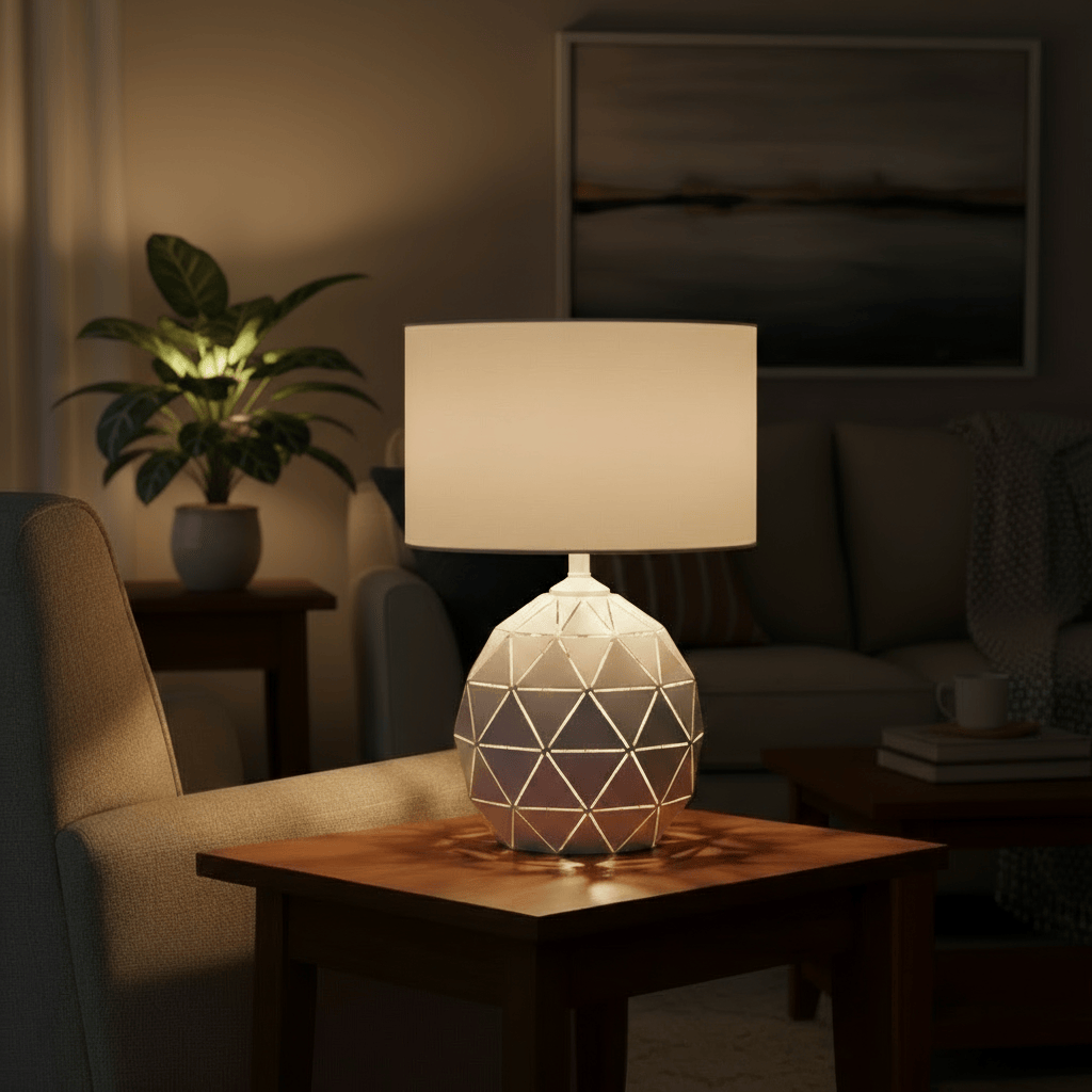 The Lighting Club Table Lamp Geomax White Table Lamp TL100 WHITE 6007226089981