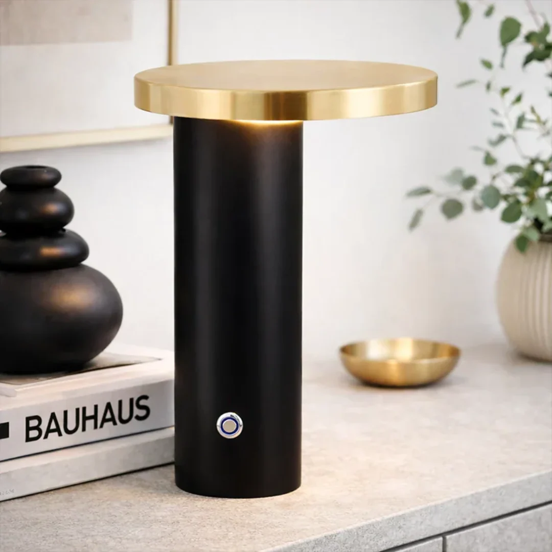 The Lighting Club table lamps Nero Column Table Lamp - Black and Gold TL105 BK/GD
