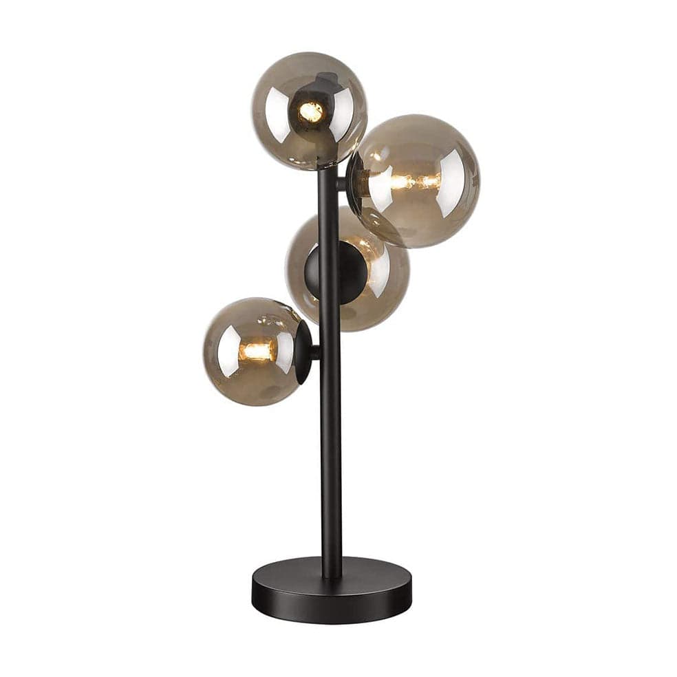 The Lighting Club Lamps Constellation Table Lamp Metal with Smokey glass 4 light TL600 MATT BLACK 6007226079890
