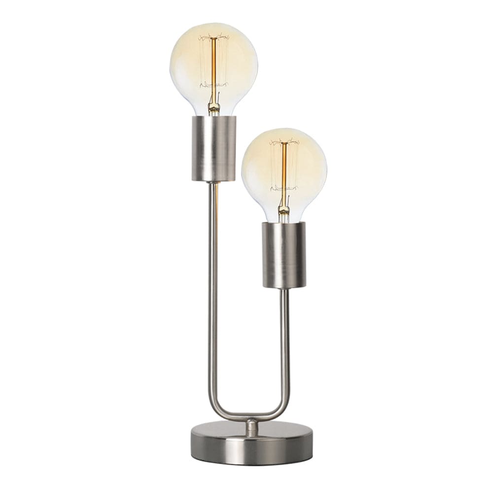 The Lighting Club Lamps Chrome Trophy Metal Table Lamp 2 Light Black | Gold | Chrome TL651 SATIN 6007226080957