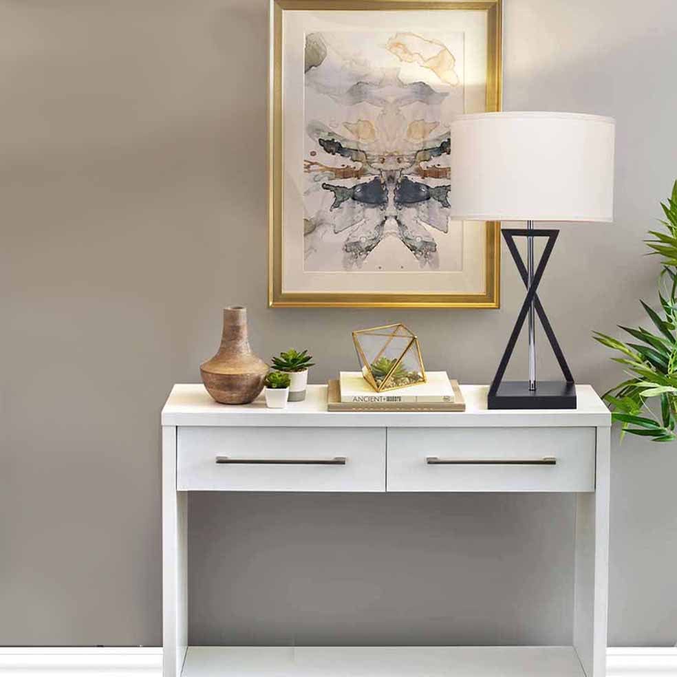The Lighting Club table lamp Berholt Table Lamp | Black, Beige and Chrome TL695 BLACK 6007226084856