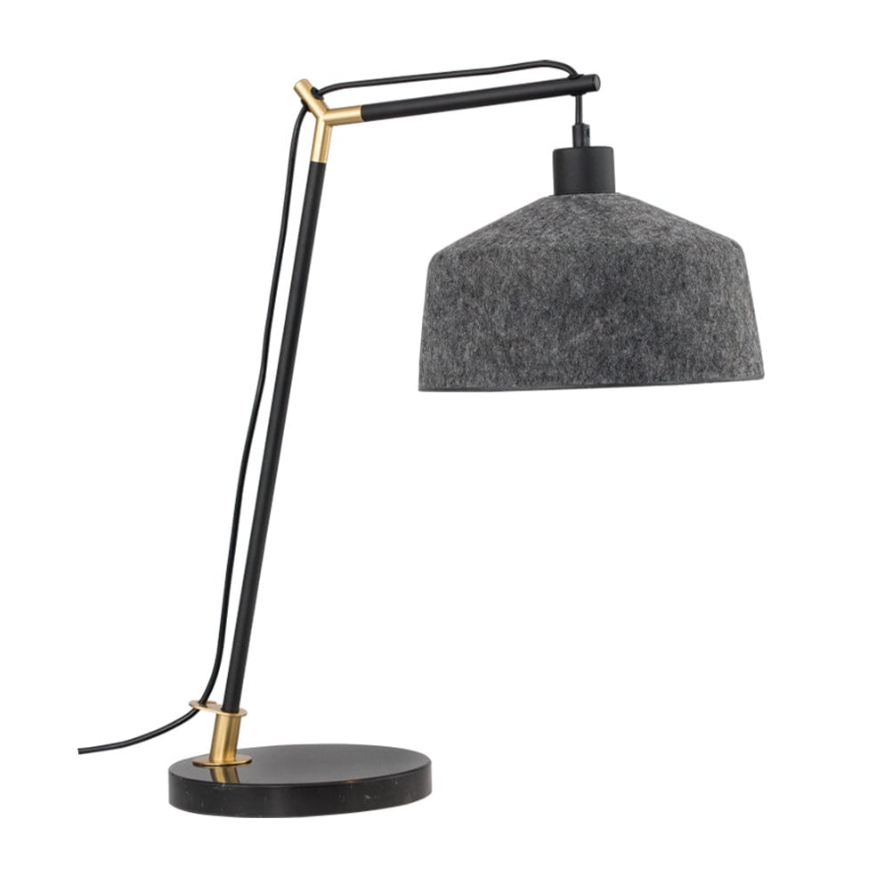 The Lighting Club Table Lamp Alana Metal and Marble Table Lamp Charcoal TL841 BLACK 6007226088052