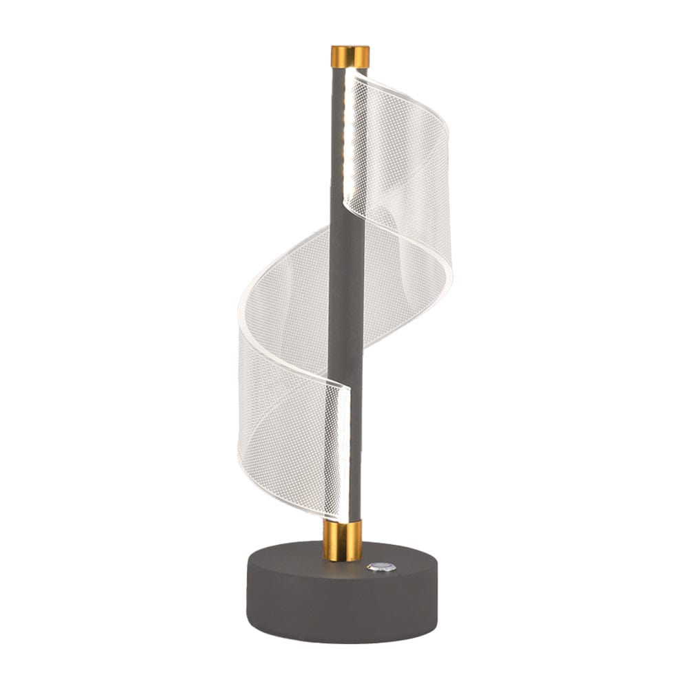 The Lighting Club Table Lamp Twist Metal and Acrylic LED Table Lamp Black TL845 BLACK 6007226087468