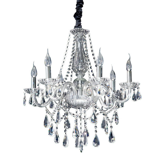 The Lighting Club Chandelier Vienna 6-Arm Crystal Chandelier – Clear Crystal V-KLCH-8004/6