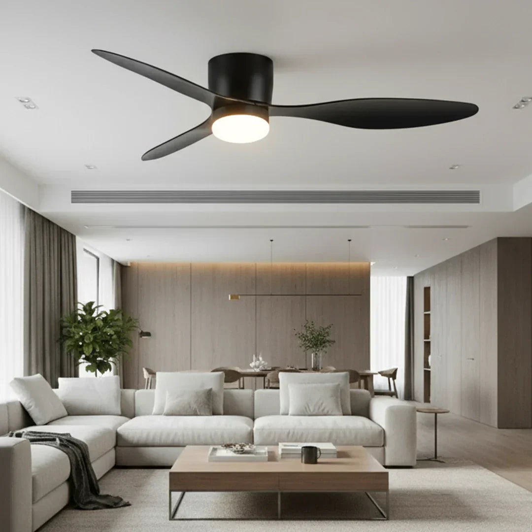 The Lighting Club Ceiling Fan Vento DC 6 Speed Ceiling Fan in Black | White