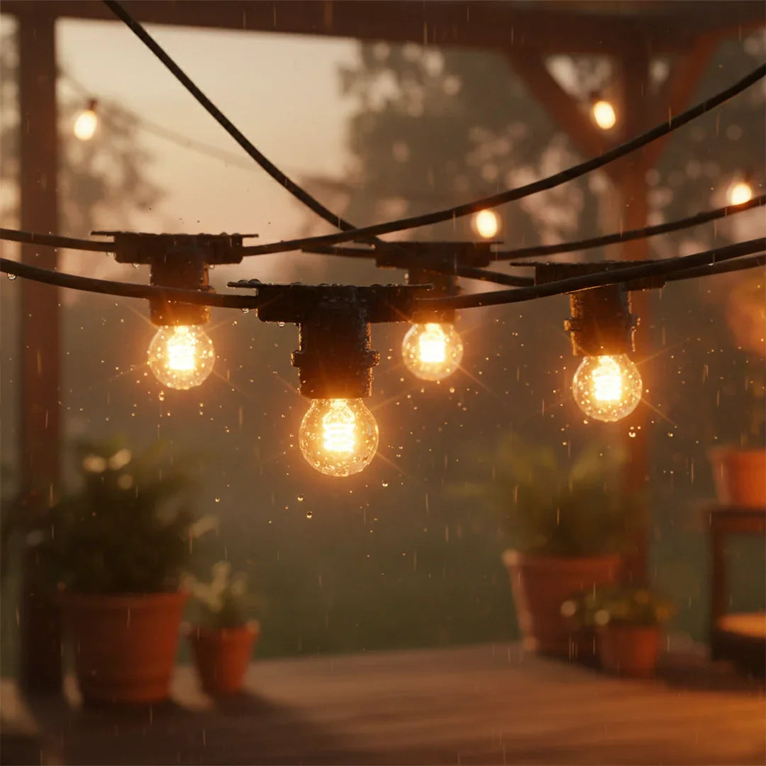 The Lighting Club Outdoor Light Festoon Outdoor String Lights Black - Inline Lamp Holder W-KLCH-11/10