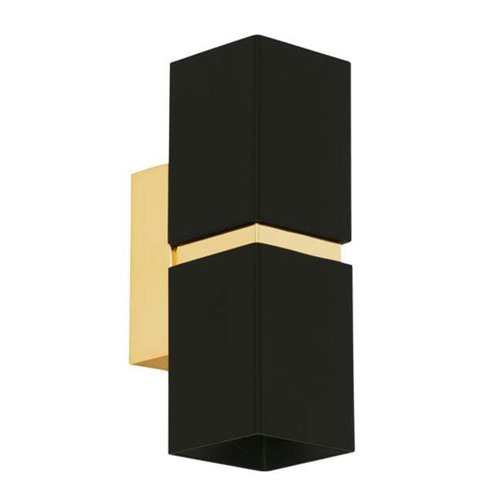 The Lighting Club lighting Black&Gold Passa Metal Square Wall Light Black | Brown W180BG 9002759953737