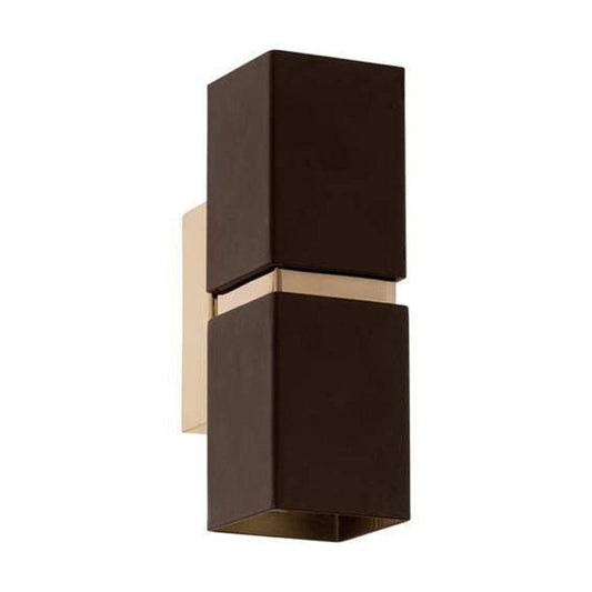 The Lighting Club lighting Brown&Copper Passa Metal Square Wall Light Black | Brown W180BRC 9002759953799
