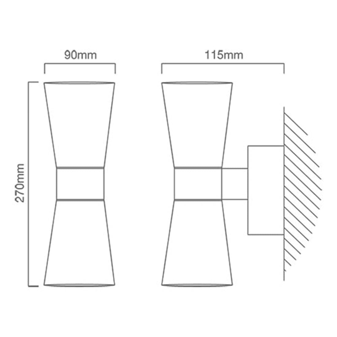 The Lighting Club Wall Light Cailin LED Wall Light – Chrome and White W429LED