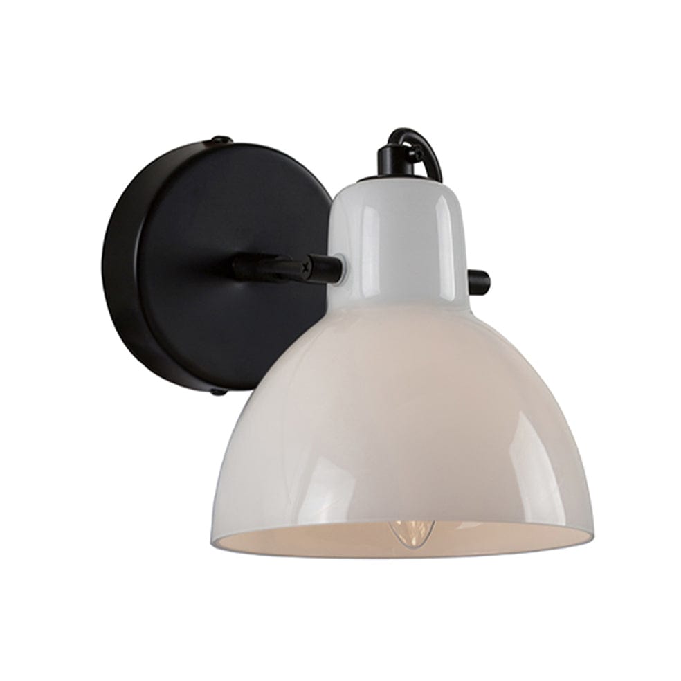 The Lighting Club Wall Light Black Siena Metal and Glass Wall Light Black | White | Chrome W562B 6007328387121
