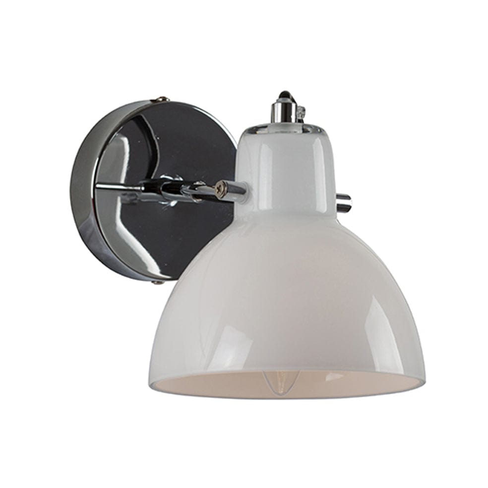 The Lighting Club Wall Light Chrome Siena Metal and Glass Wall Light Black | White | Chrome W562CH 6007328387145