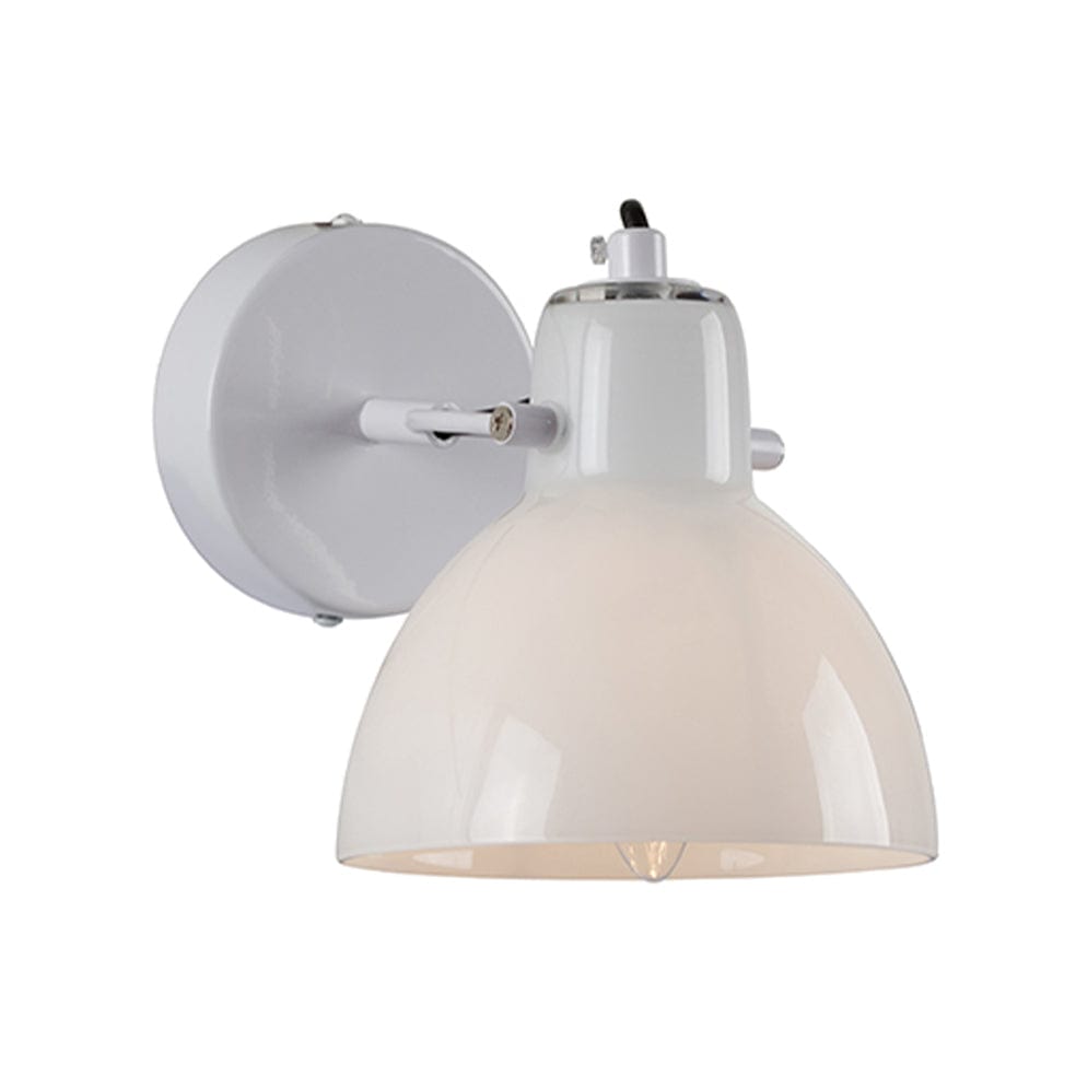 The Lighting Club Wall Light White Siena Metal and Glass Wall Light Black | White | Chrome W562W 6007328387138