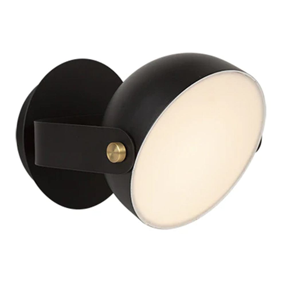 The Lighting Club Black Pickman Round Wall Light W607B
