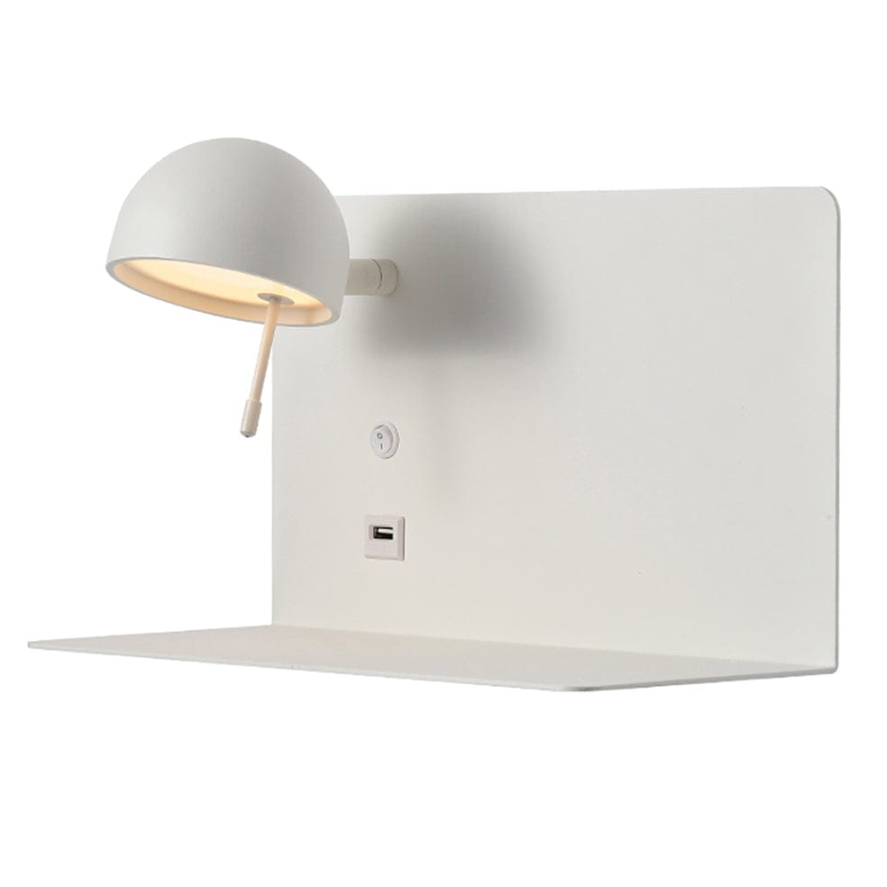 The Lighting Club Wall light White Luxo Bedside Solution Light with USB charge port w613w