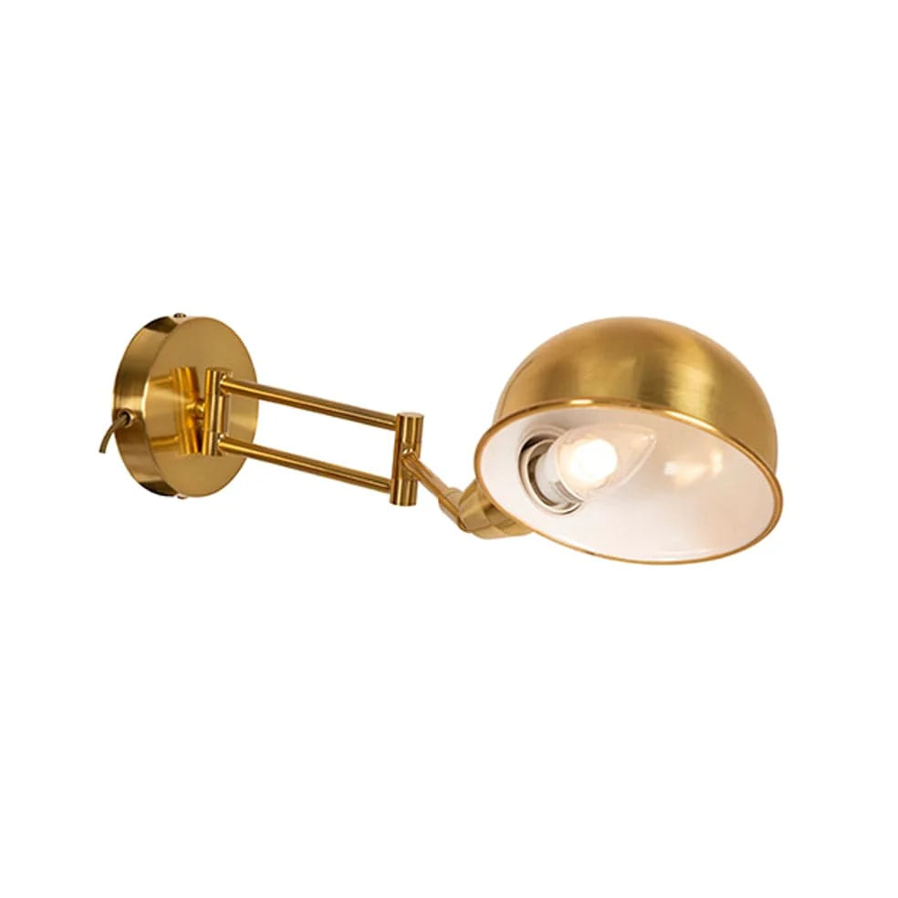 The Lighting Club Wall Light Luna Metal Adjustable Wall Light Antique Brass W639 6009551803393