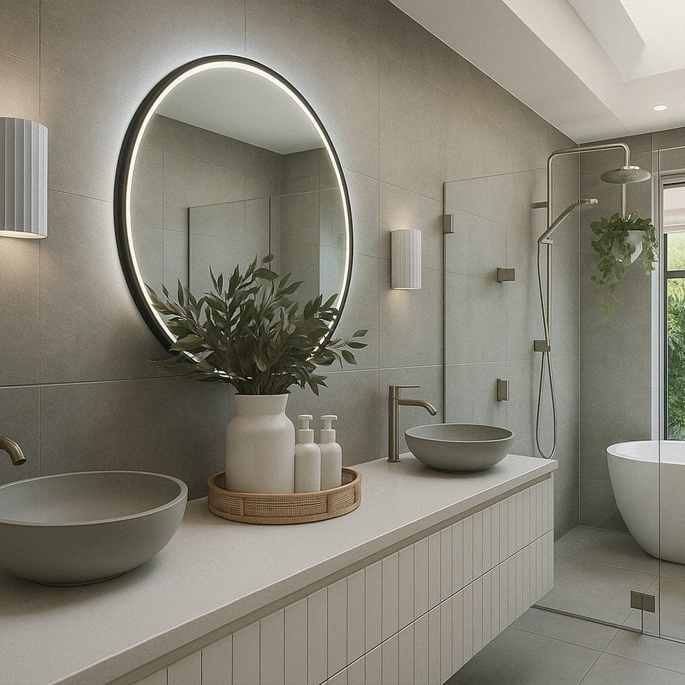 The Lighting Club Bathroom Mirror Naomi Round LED Bathroom Mirror W656 6009551809265