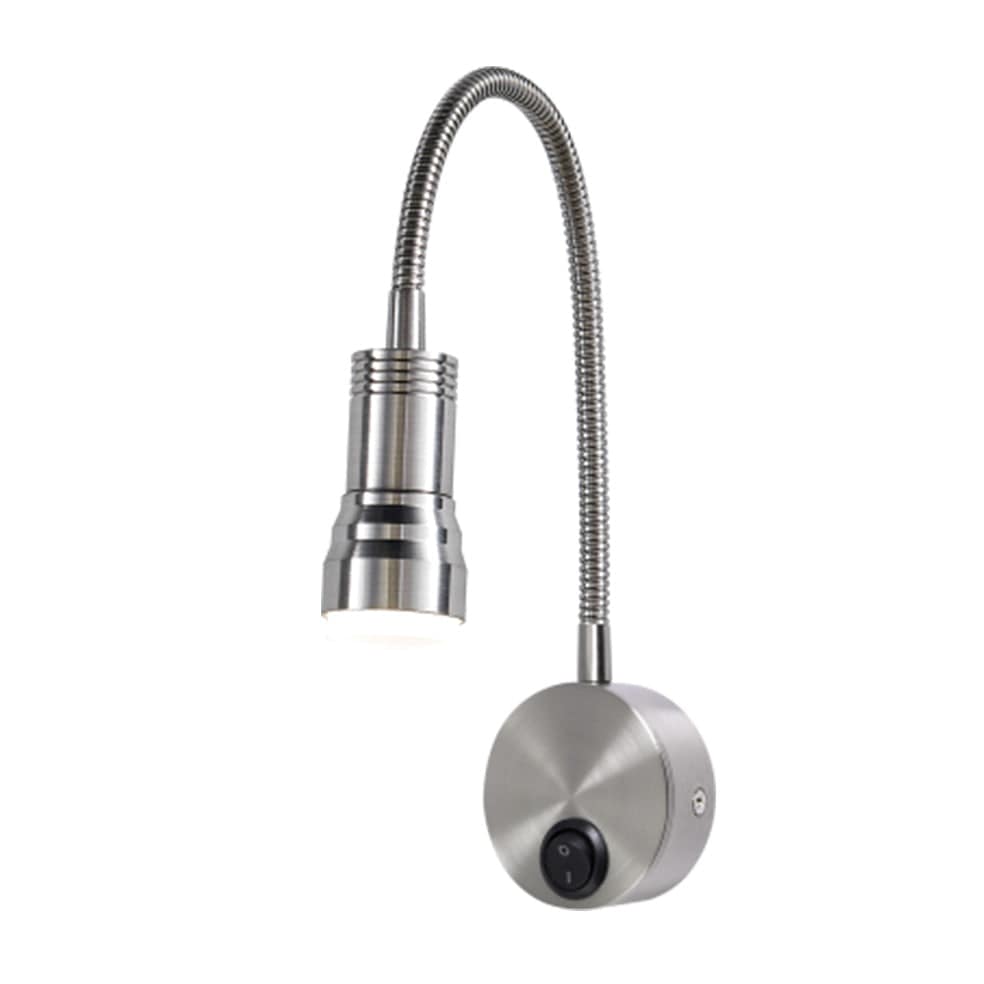 The Lighting Club Wall Light Chrome Falco Metal LED Adjustable Arm Wall Light | White | Chrome WB219 SATIN 6007226075465