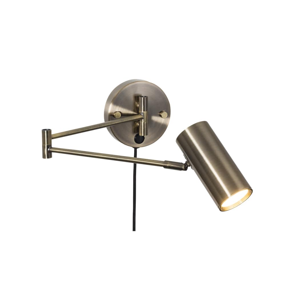 The Lighting Club Wall Light Fixtures Brass Alex Bedside LED Wall Light - Metal Black or Brass WB370 SATIN BRASS 6007226081527