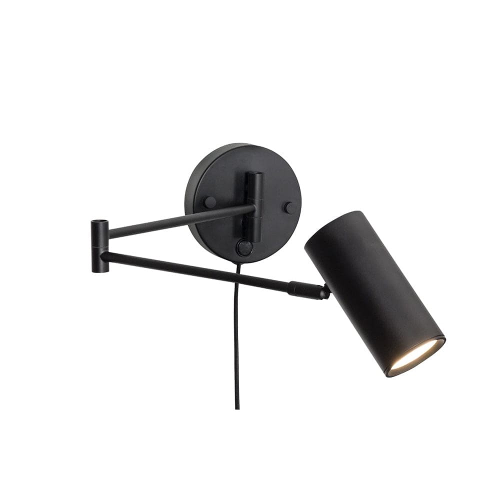 The Lighting Club Wall Light Fixtures Black Alex Bedside LED Wall Light - Metal Black or Brass WB371 MATT BLACK 6007226081534