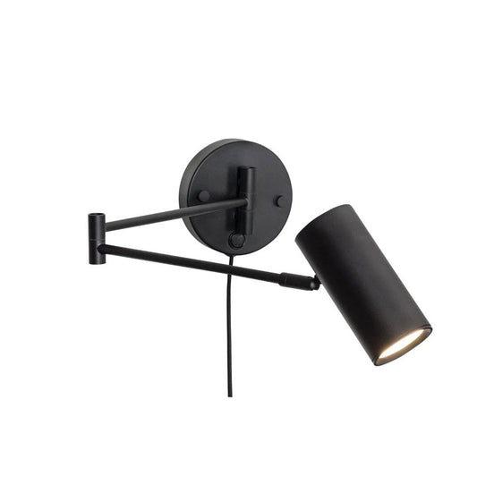 The Lighting Club Wall Light Fixtures Black Alex Bedside LED Wall Light - Metal Black or Brass WB371 MATT BLACK 6007226081534