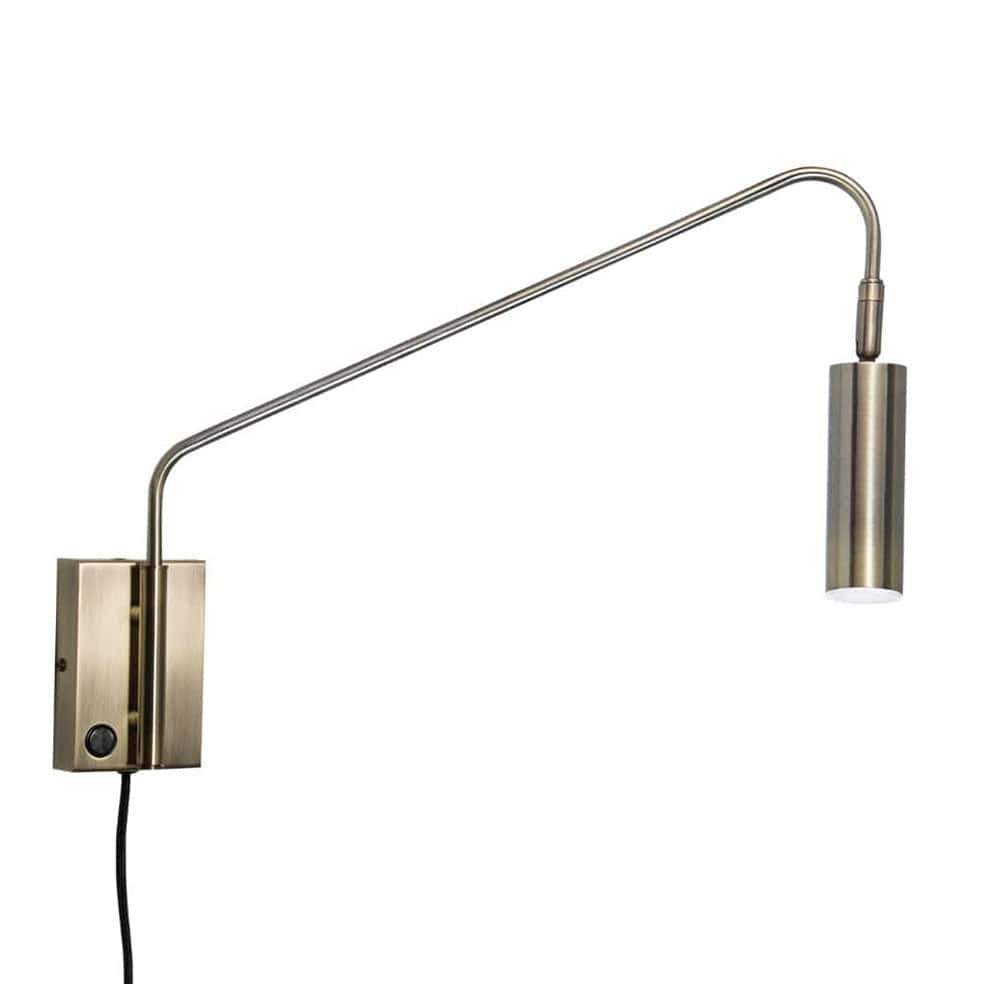 The Lighting Club Brass Hilton Bedside LED Wall Light Metal Black or Brass WB372 SATIN BRASS 6007226081541
