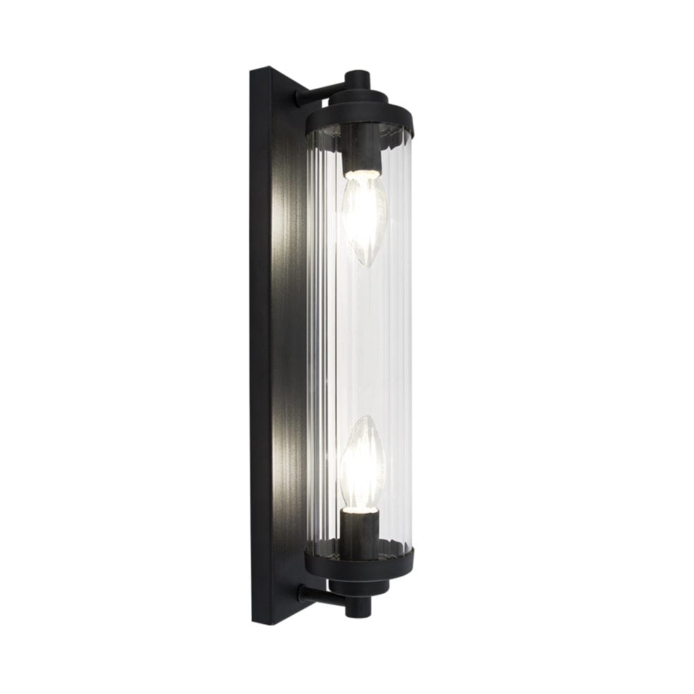 The Lighting Club Wall Light Black Florian Metal and Glass Wall Light Gold | Black WB387/2 BLACK 6007226088472