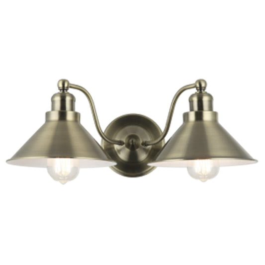 The Lighting Club Wall light Skyler Wall Light in Antique Brass WB397/2 ANTIQUE 6007226083859