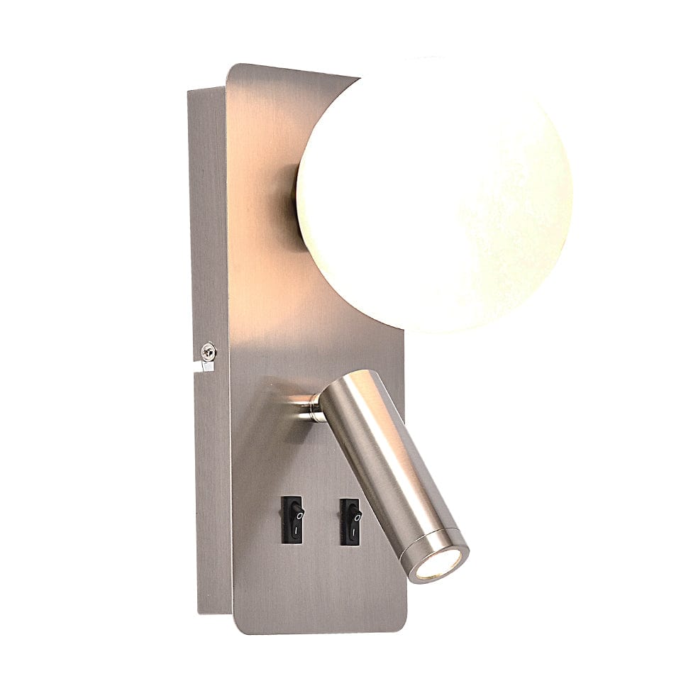The Lighting Club Wall light Satin Trinity Metal Wall Light | Black, Antique or Satin WB401/2 SATIN 6007226084757