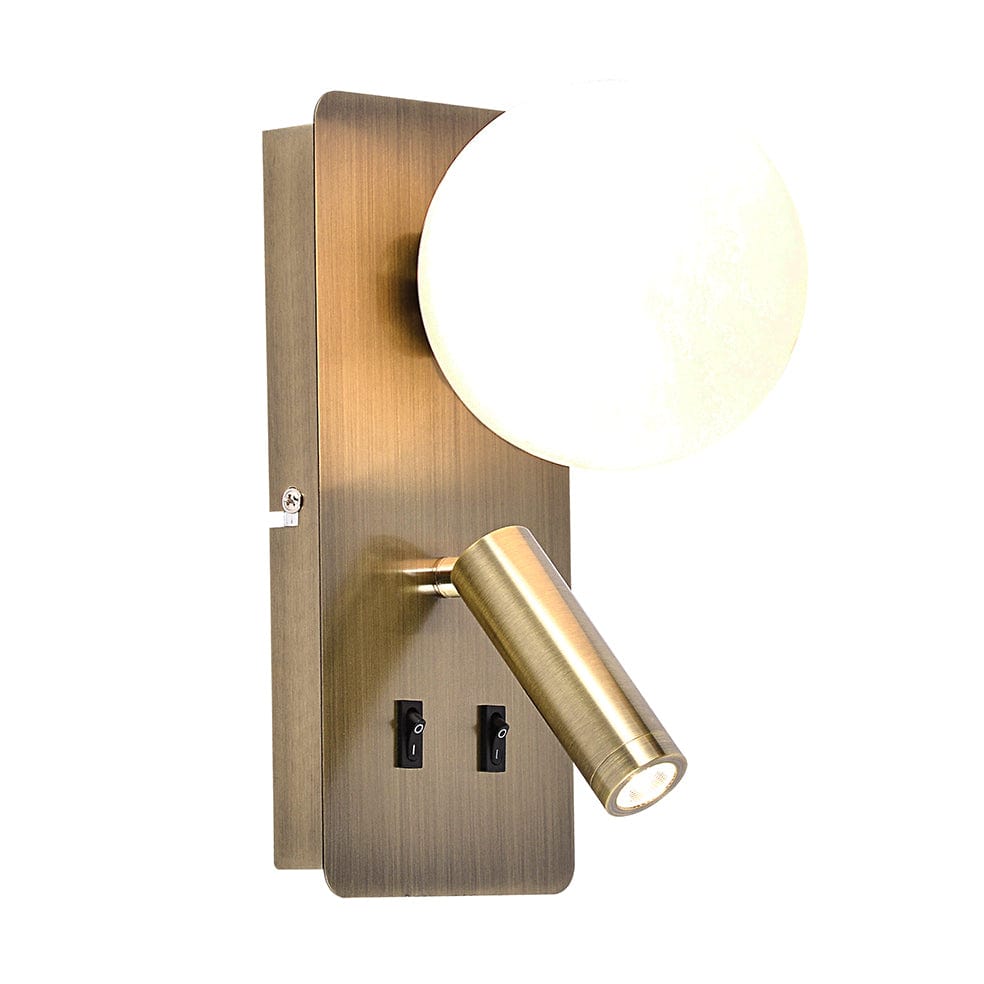 The Lighting Club Wall light Antique Trinity Metal Wall Light | Black, Antique or Satin WB402/2 ANTIQUE 6007226084764
