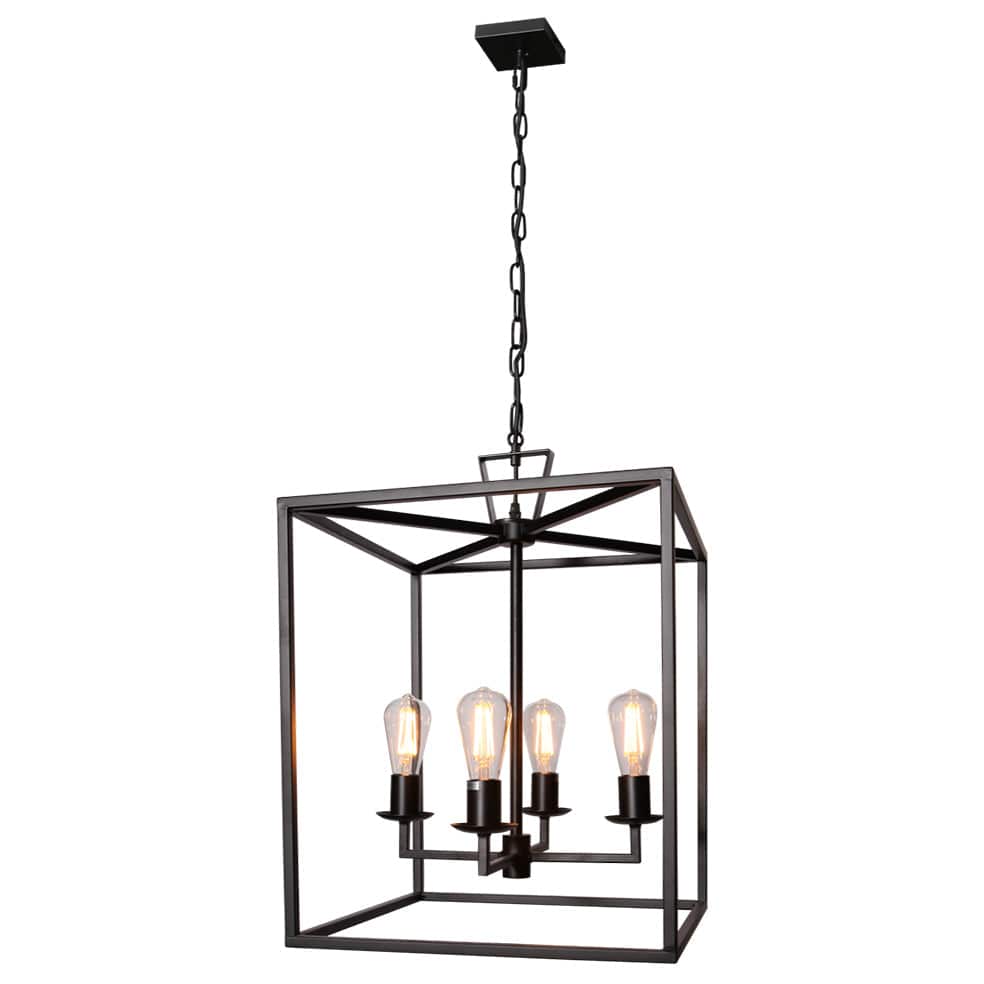 The Lighting Club Pendant Lights Nora Square Metal Pendant Light Black WE-KLCH-390