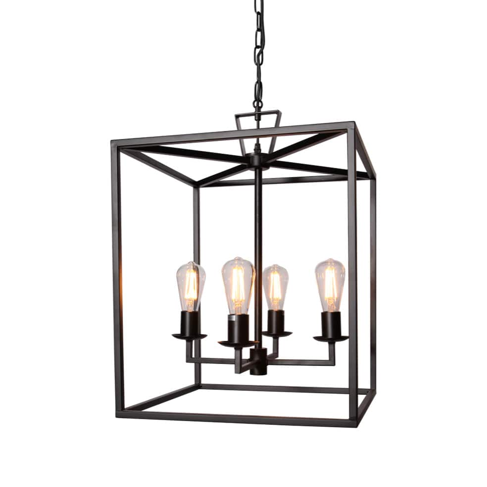 The Lighting Club Pendant Lights Nora Square Metal Pendant Light Black WE-KLCH-390