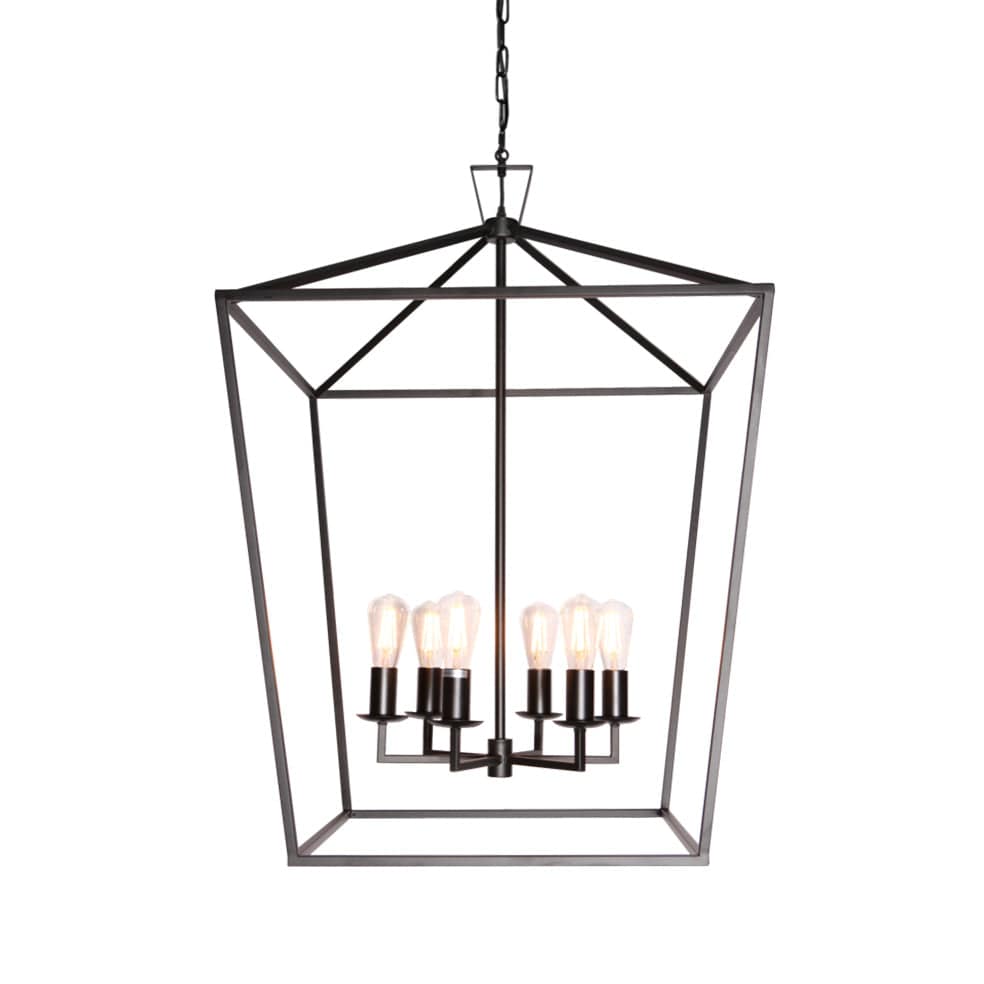 The Lighting Club Pendant Lights Fiona Tall Metal Pendant Light Black WE-KLCH-394