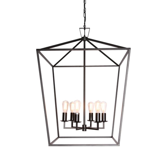 The Lighting Club Pendant Lights Fiona Tall Metal Pendant Light Black WE-KLCH-394