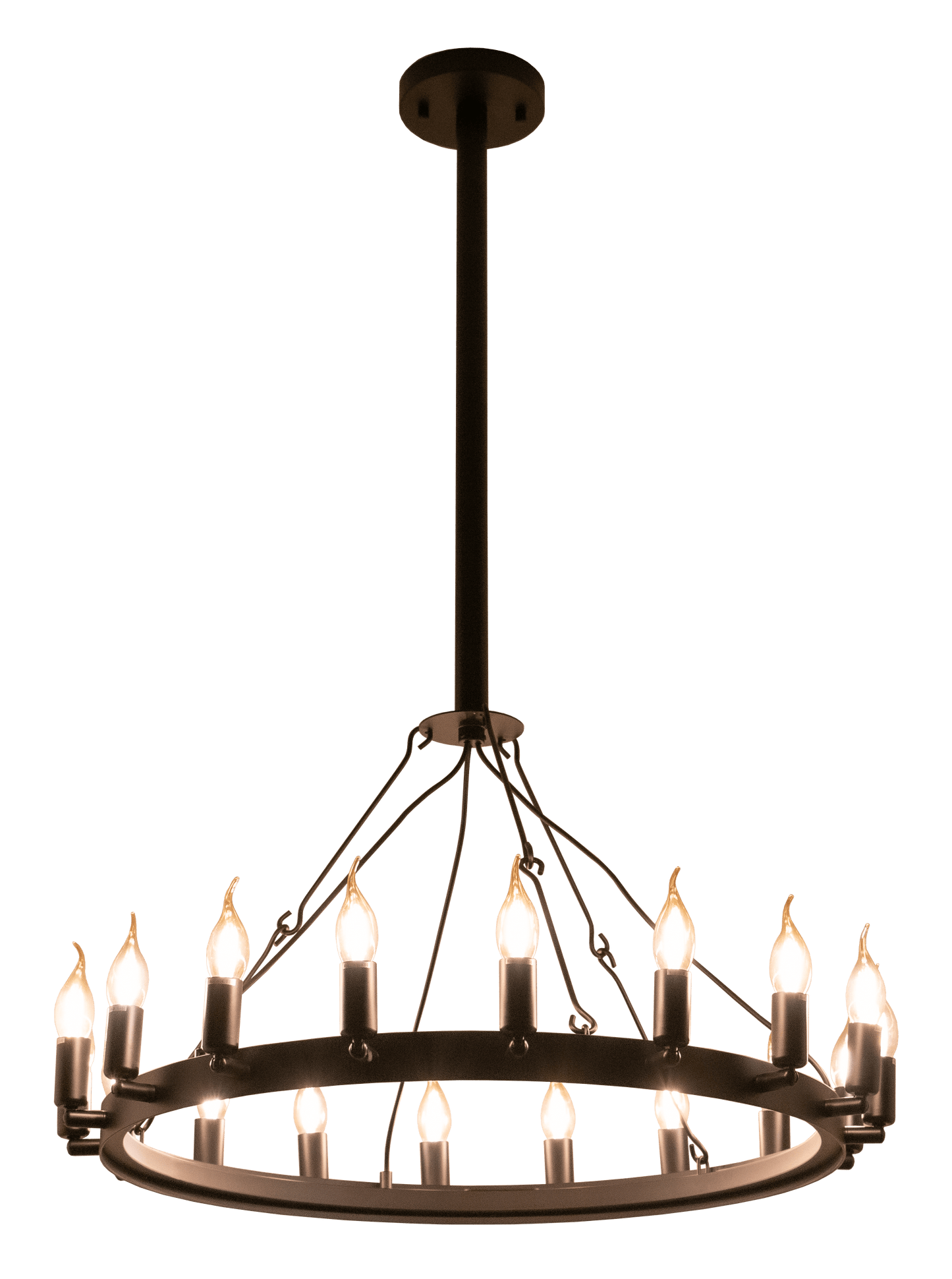 The Lighting Club Large Barn Round Black Pendant Light WE-KLCH-397-18