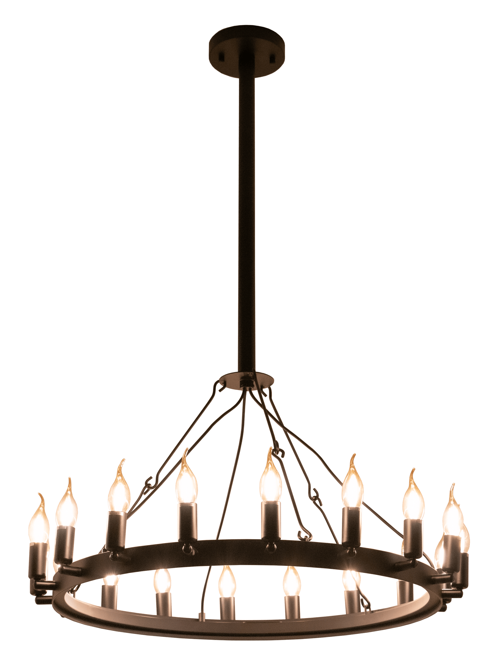 The Lighting Club Large Barn Round Black Pendant Light WE-KLCH-397-18