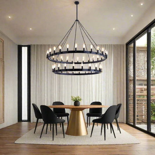 The Lighting Club Chandelier Round Ranch Chandelier 54 Light WE-KLCH-397/54